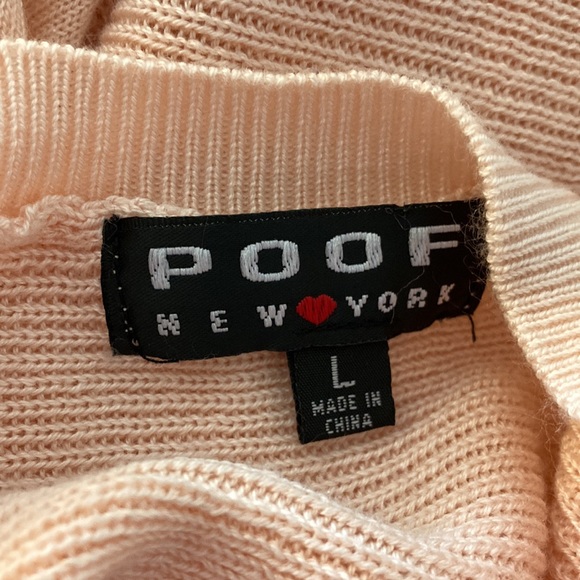 Poof peach color sweater, Size L - Picture 7 of 9
